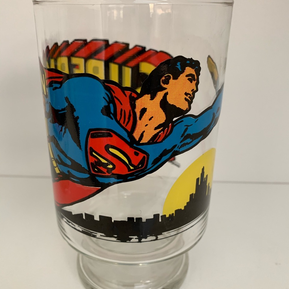 Vintage 1971 Superman DC Comics Drinking Glass - Picture 2 of 3
